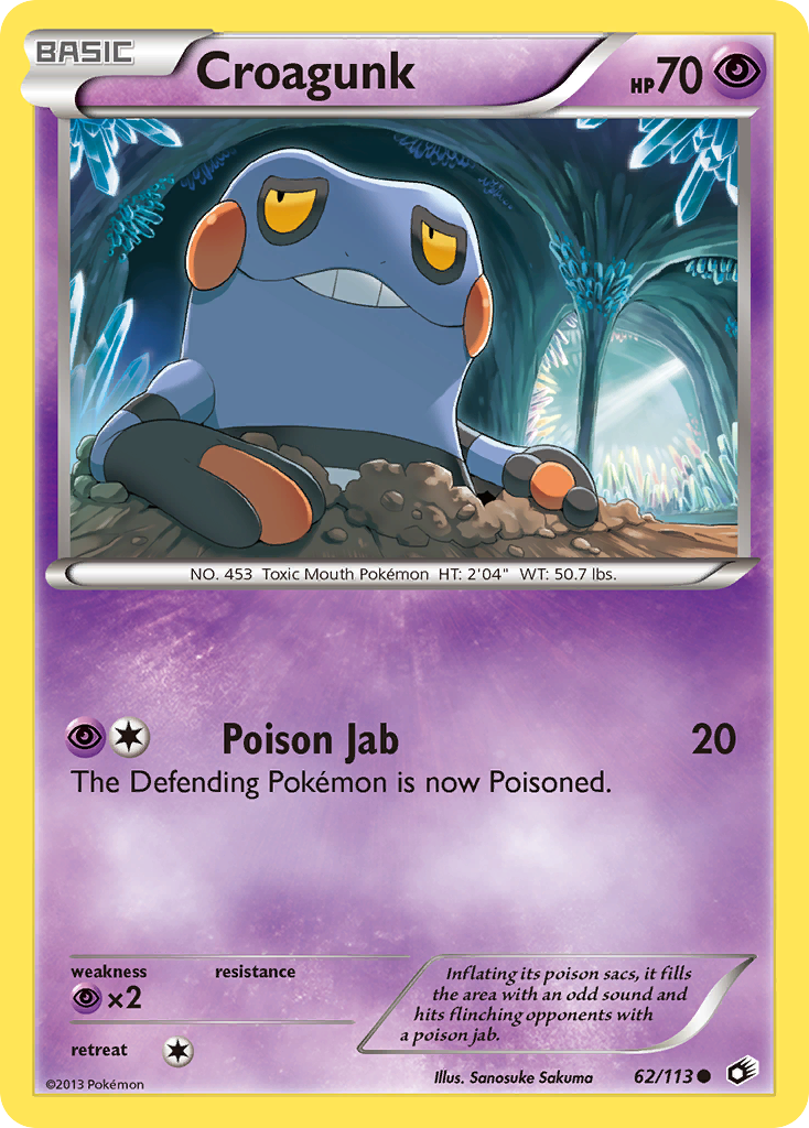 Croagunk (62/113) [Black & White: Legendary Treasures] | Card Merchant Takapuna