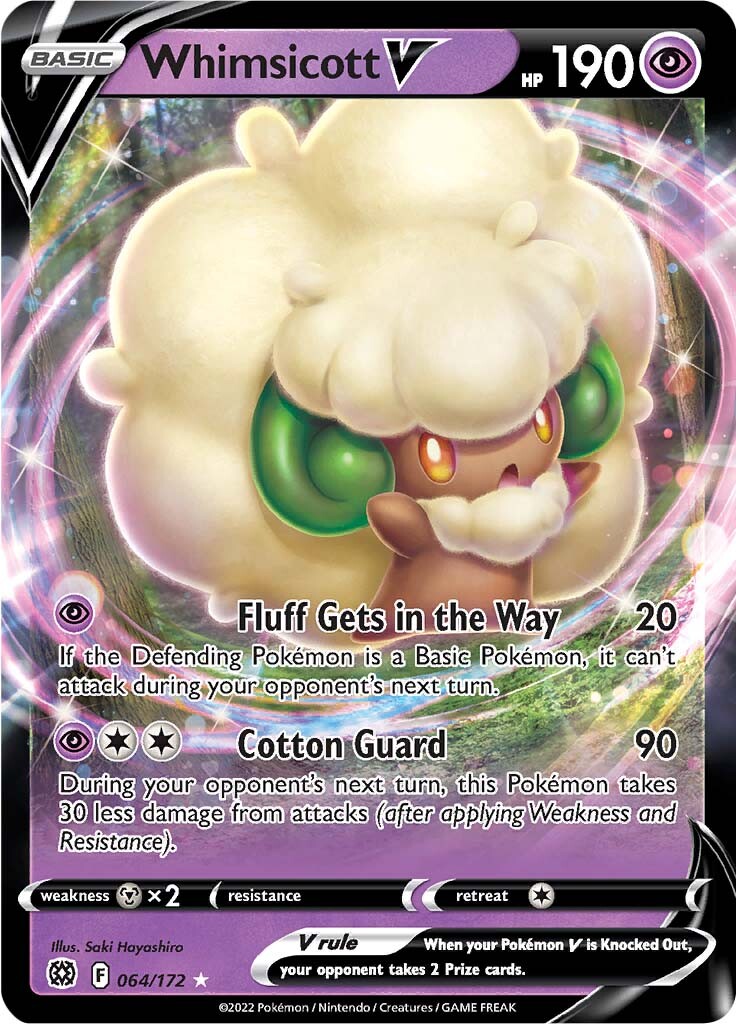 Whimsicott V (064/172) [Sword & Shield: Brilliant Stars] | Card Merchant Takapuna