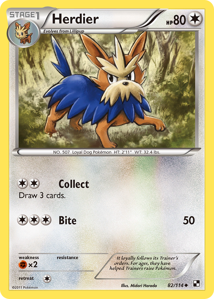 Herdier (82/114) [Black & White: Base Set] | Card Merchant Takapuna