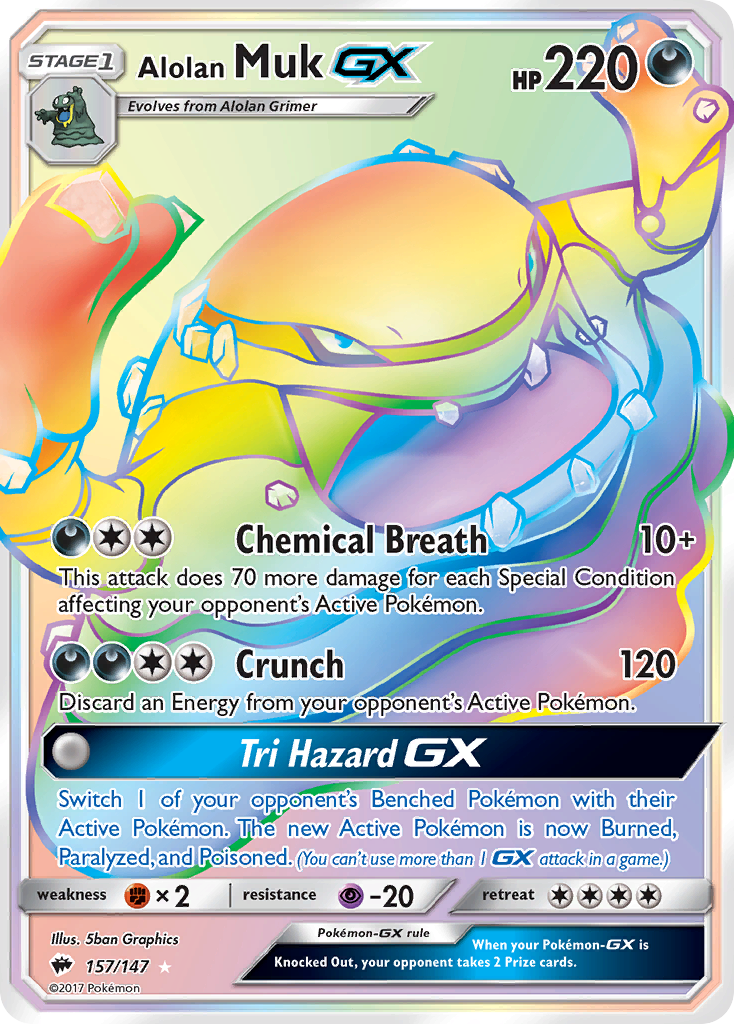 Alolan Muk GX (157/147) [Sun & Moon: Burning Shadows] | Card Merchant Takapuna