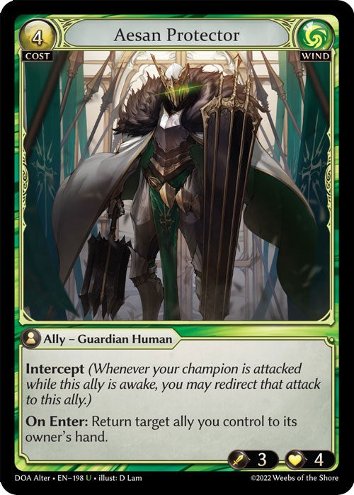 Aesan Protector (198) [Dawn of Ashes: Alter Edition] | Card Merchant Takapuna