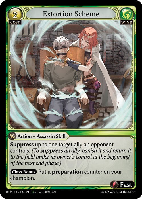 Extortion Scheme (211) [Dawn of Ashes: 1st Edition] | Card Merchant Takapuna