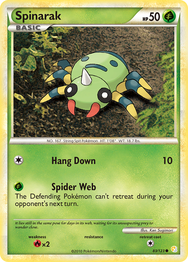 Spinarak (83/123) [HeartGold & SoulSilver: Base Set] | Card Merchant Takapuna