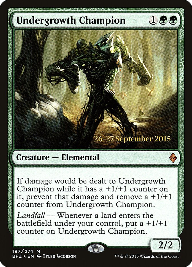 Undergrowth Champion [Battle for Zendikar Prerelease Promos] | Card Merchant Takapuna