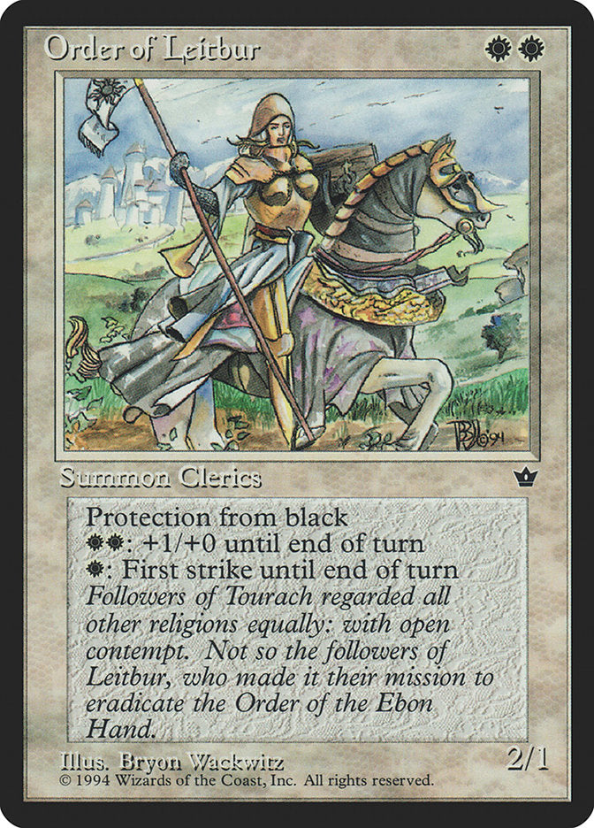 Order of Leitbur (Horse Facing Right) [Fallen Empires] | Card Merchant Takapuna