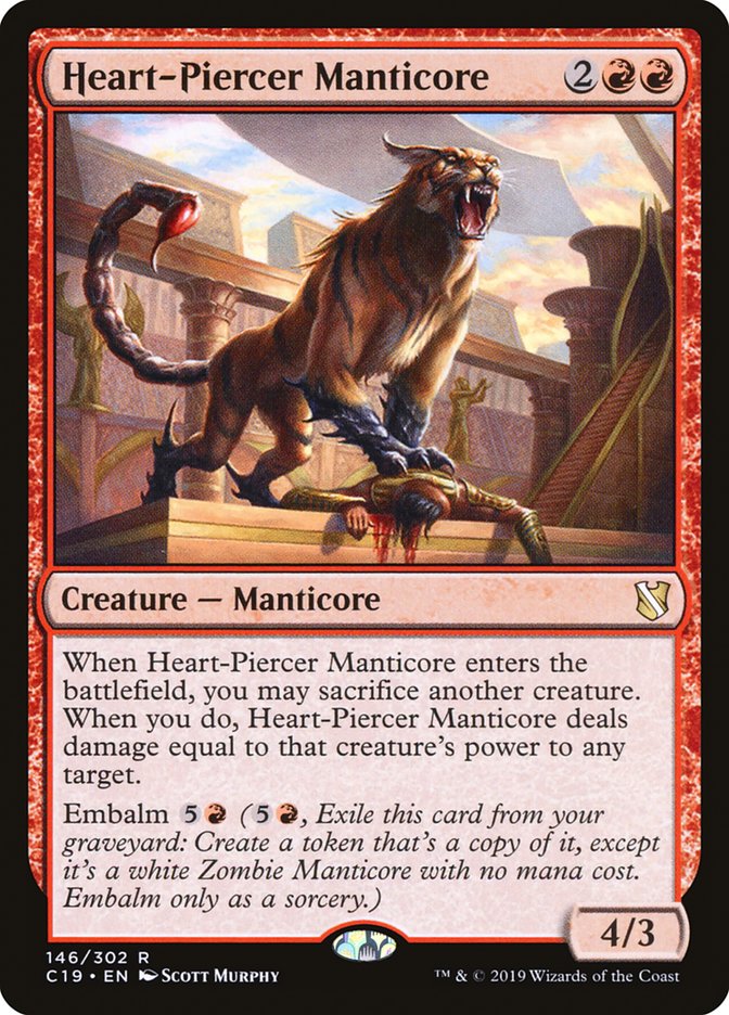 Heart-Piercer Manticore [Commander 2019] | Card Merchant Takapuna