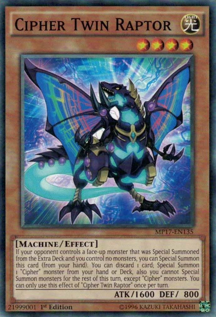Cipher Twin Raptor [MP17-EN135] Common | Card Merchant Takapuna