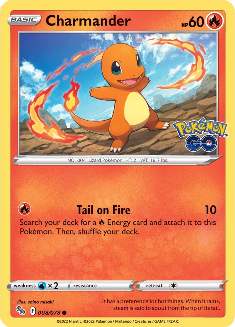 Charmander (008/078) [Pokémon GO] | Card Merchant Takapuna