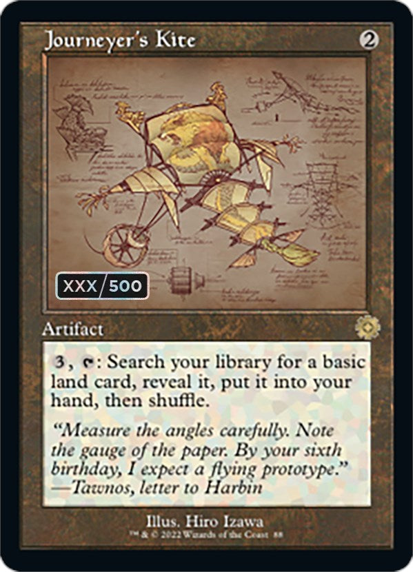 Journeyer's Kite (Retro Schematic) (Serialized) [The Brothers' War Retro Artifacts] | Card Merchant Takapuna