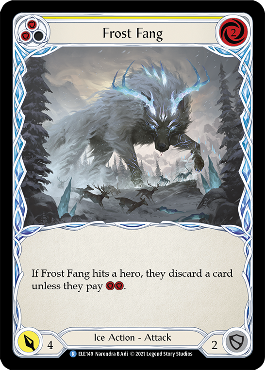 Frost Fang (Yellow) [ELE149] (Tales of Aria)  1st Edition Rainbow Foil | Card Merchant Takapuna