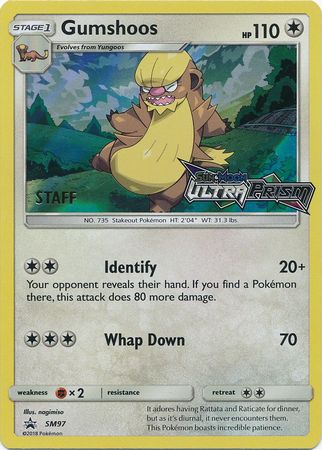 Gumshoos (SM97) (Staff Prerelease Promo) [Sun & Moon: Black Star Promos] | Card Merchant Takapuna