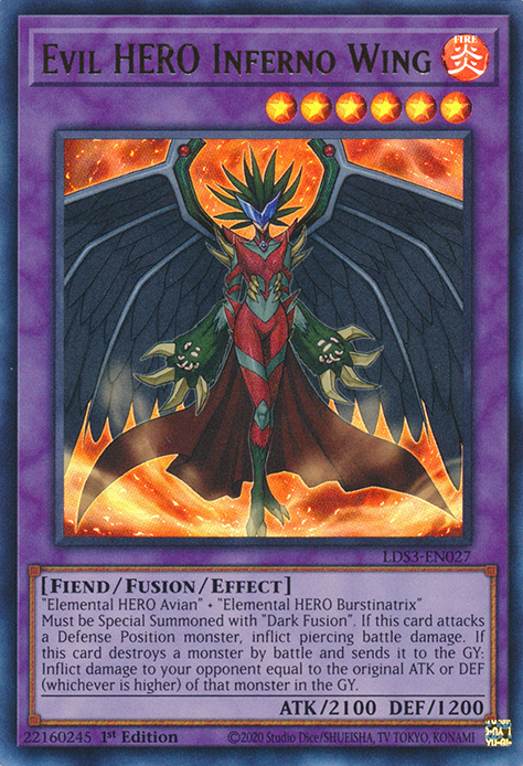 Evil HERO Inferno Wing [LDS3-EN027] Ultra Rare | Card Merchant Takapuna