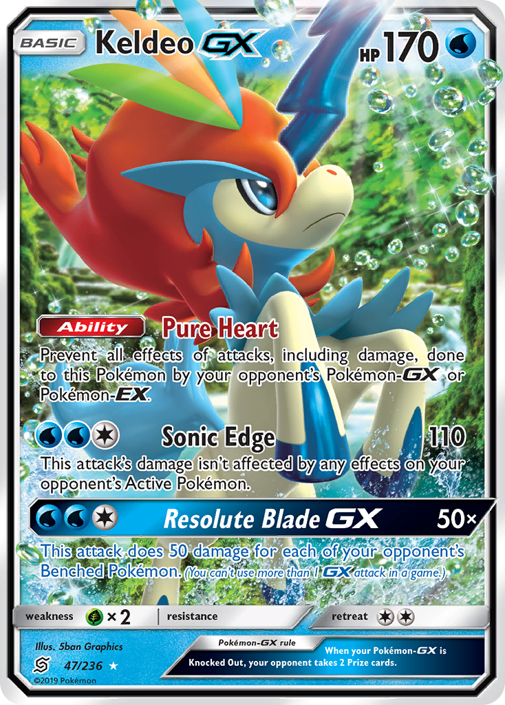 Keldeo GX (47/236) [Sun & Moon: Unified Minds] | Card Merchant Takapuna