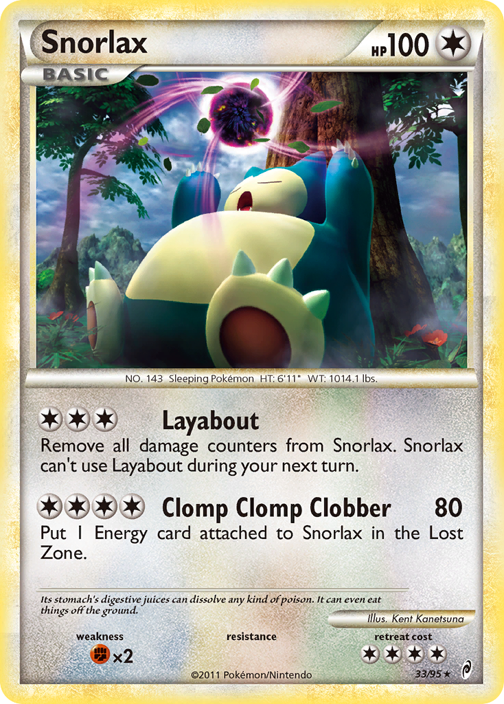 Snorlax (33/95) [HeartGold & SoulSilver: Call of Legends] | Card Merchant Takapuna