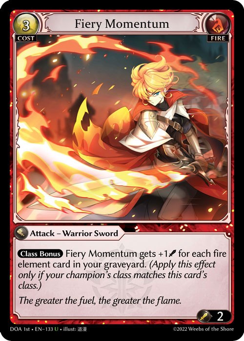 Fiery Momentum (133) [Dawn of Ashes: 1st Edition] | Card Merchant Takapuna