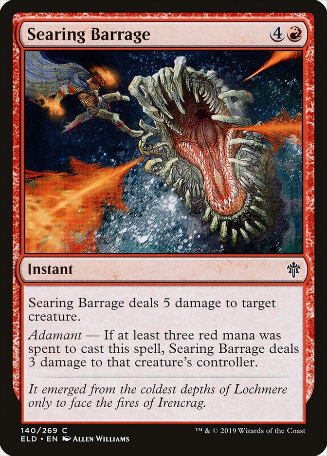 Searing Barrage [Throne of Eldraine] | Card Merchant Takapuna