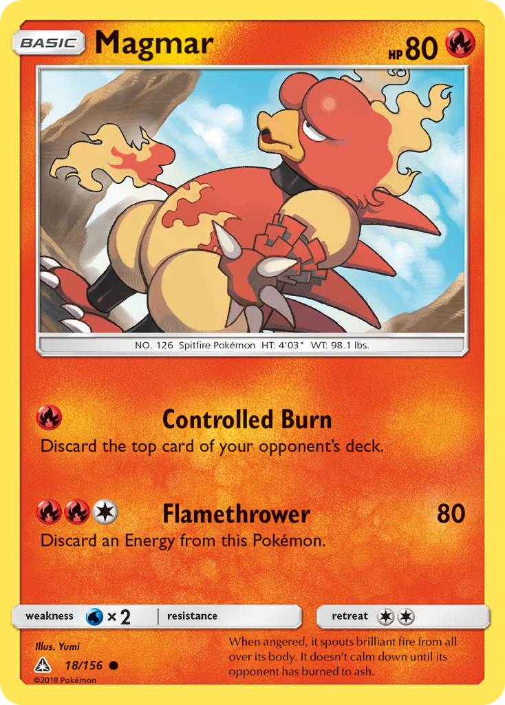Magmar (18/156) [Sun & Moon: Ultra Prism] | Card Merchant Takapuna