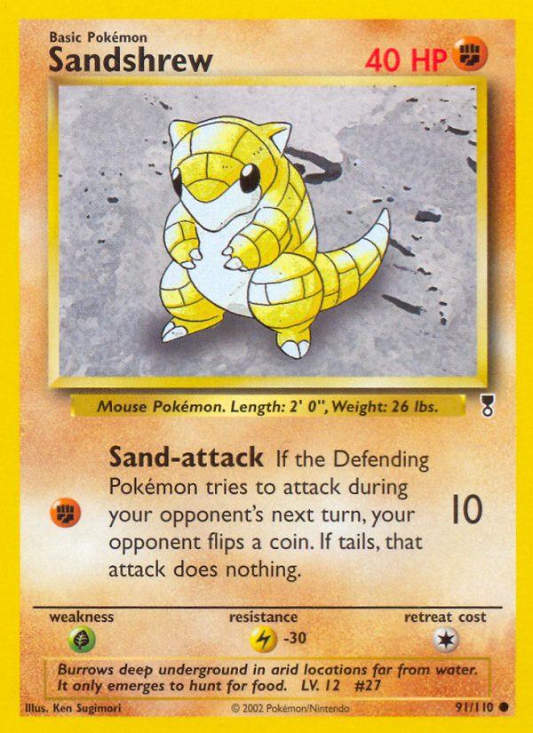 Sandshrew (91/110) [Legendary Collection] | Card Merchant Takapuna