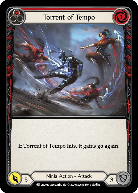 Torrent of Tempo (Red) [CRU069] (Crucible of War)  1st Edition Rainbow Foil | Card Merchant Takapuna
