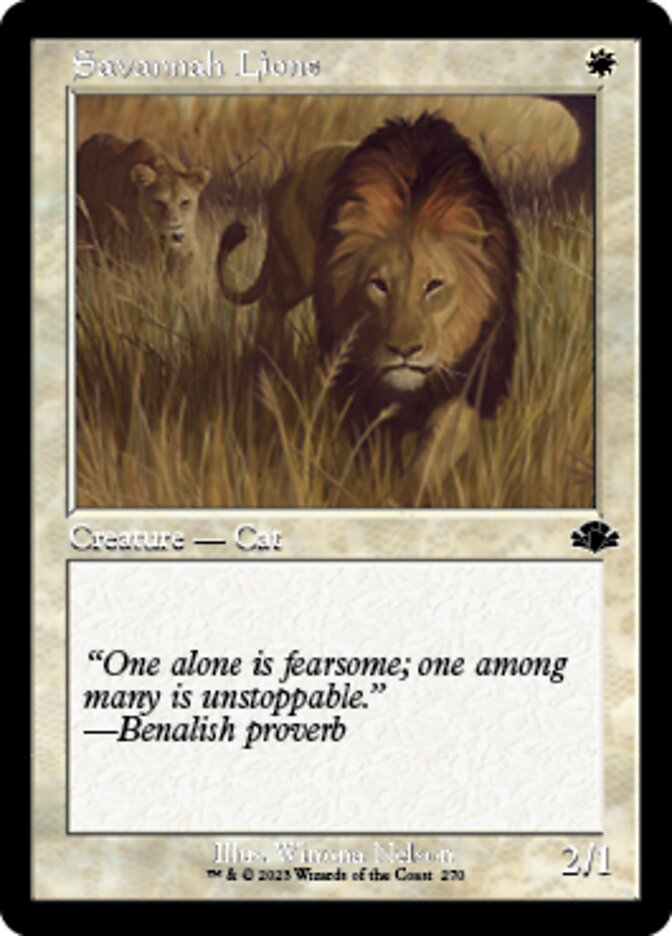 Savannah Lions (Retro) [Dominaria Remastered] | Card Merchant Takapuna