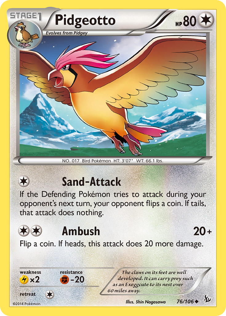 Pidgeotto (76/106) [XY: Flashfire] | Card Merchant Takapuna