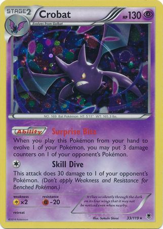 Crobat (33/119) (Cosmos Holo) [XY: Phantom Forces] | Card Merchant Takapuna