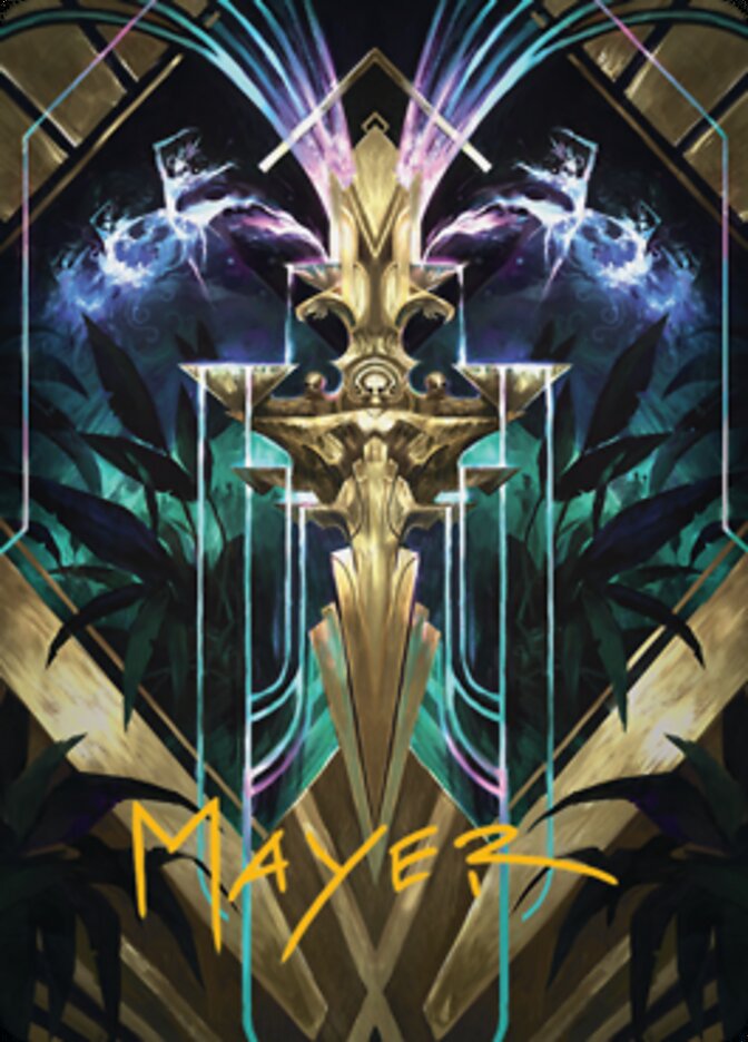 Halo Fountain Art Card (Gold-Stamped Signature) [Streets of New Capenna Art Series] | Card Merchant Takapuna