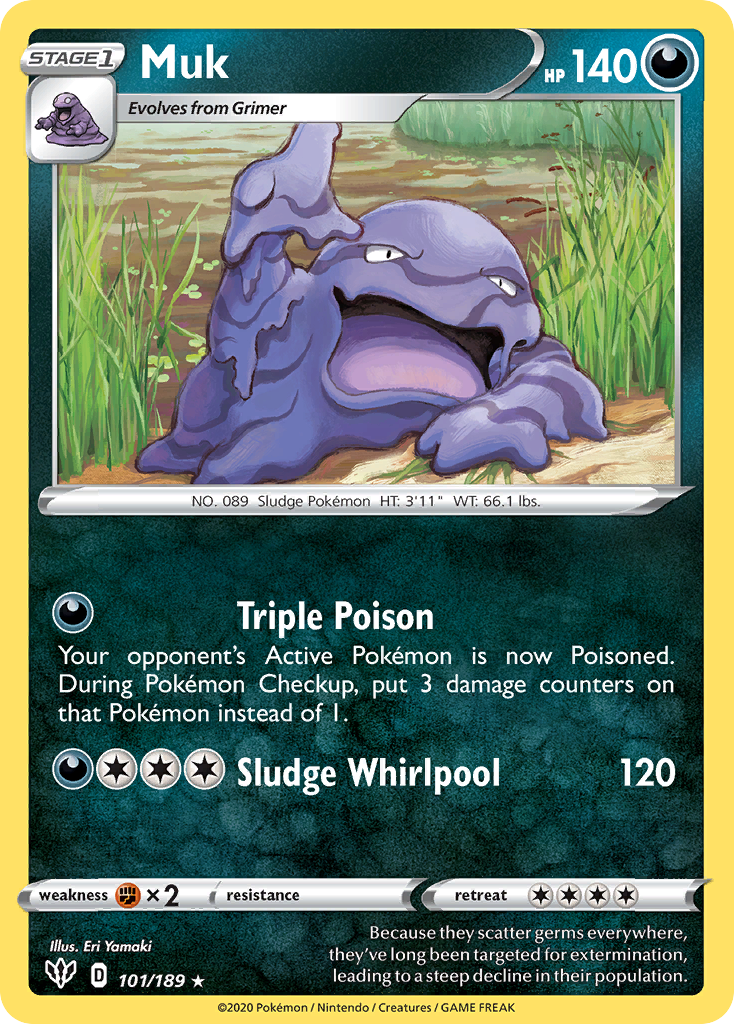 Muk (101/189) [Sword & Shield: Darkness Ablaze] | Card Merchant Takapuna