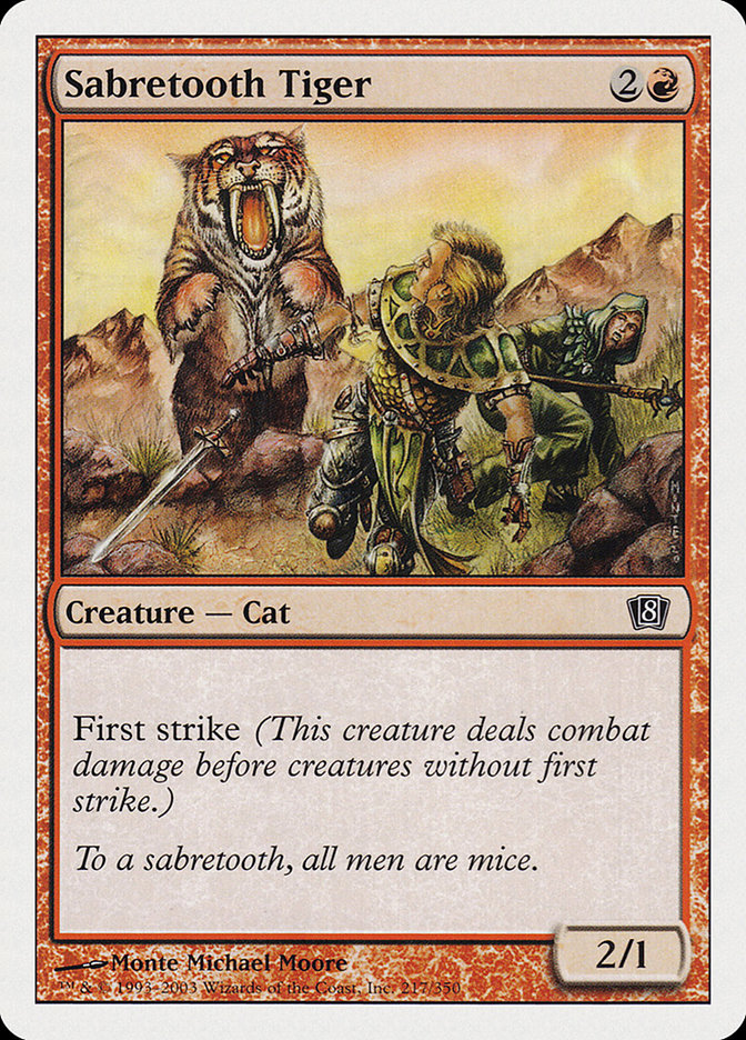 Sabretooth Tiger [Eighth Edition] | Card Merchant Takapuna