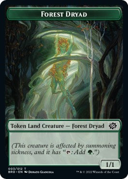 Powerstone // Forest Dryad Double-Sided Token [The Brothers' War Tokens] | Card Merchant Takapuna