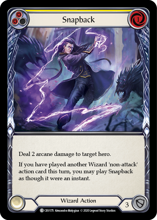 Snapback (Yellow) [CRU175] (Crucible of War)  1st Edition Normal | Card Merchant Takapuna