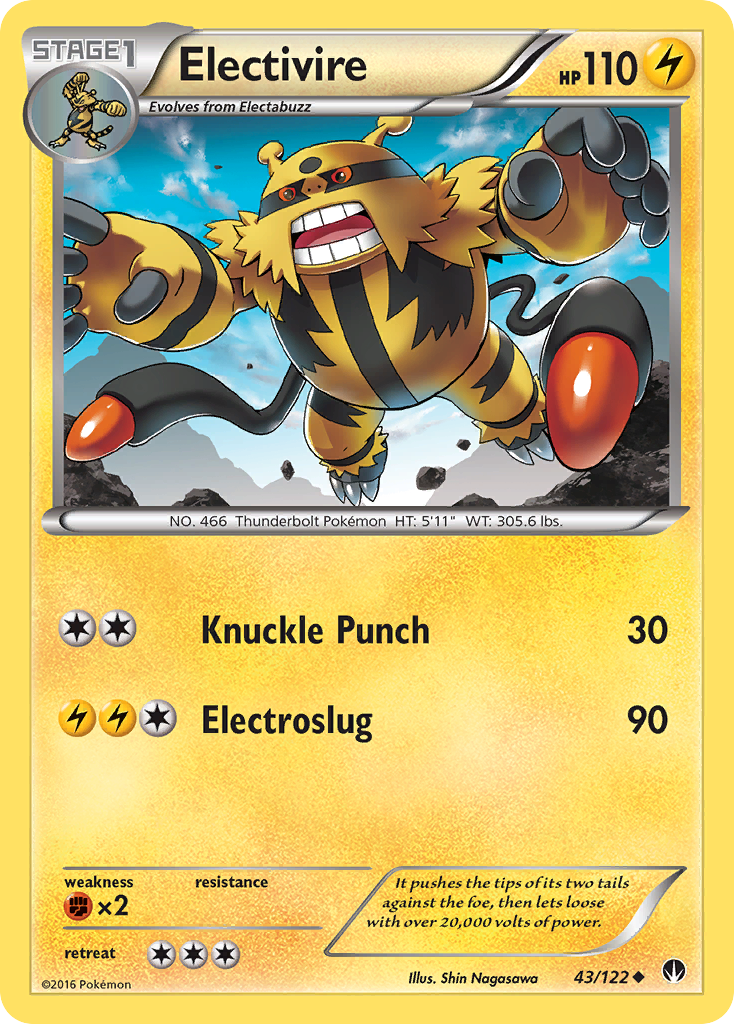 Electivire (43/122) [XY: BREAKpoint] | Card Merchant Takapuna