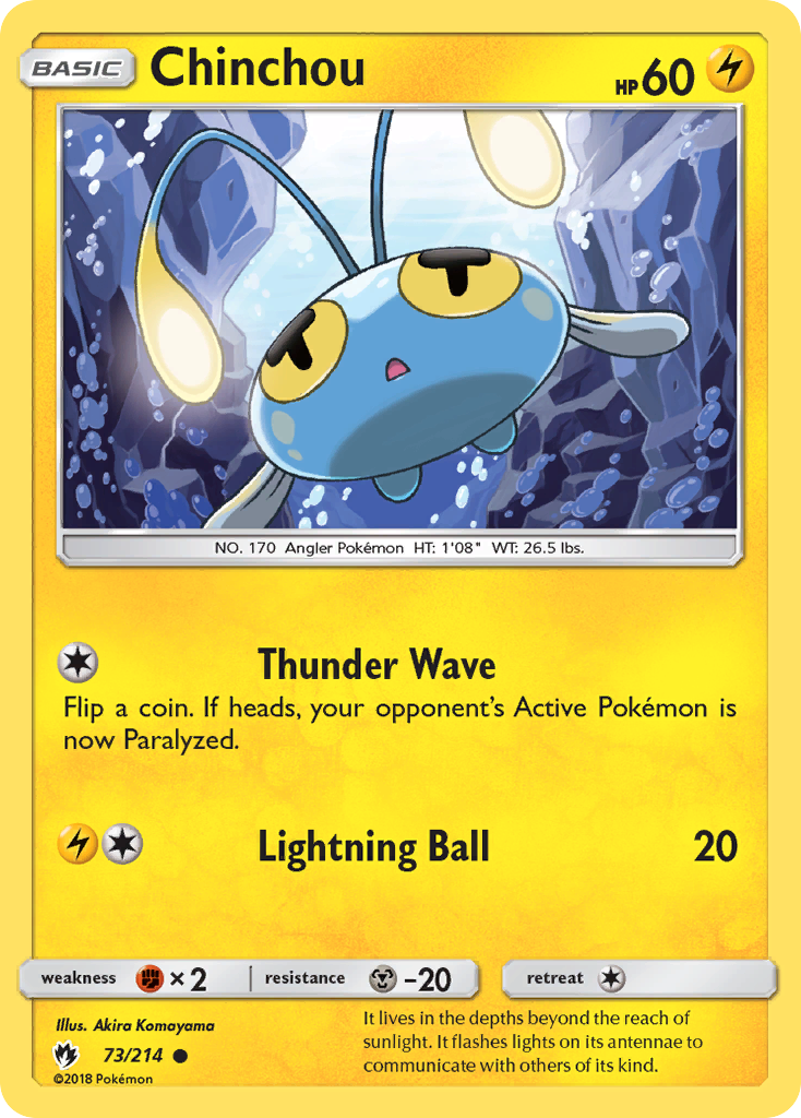 Chinchou (73/214) [Sun & Moon: Lost Thunder] | Card Merchant Takapuna