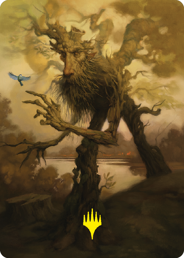 Treefolk Token Art Card (Gold-Stamped Signature) [The Lord of the Rings: Tales of Middle-earth Art Series] | Card Merchant Takapuna