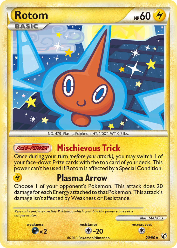 Rotom (20/90) [HeartGold & SoulSilver: Undaunted] | Card Merchant Takapuna