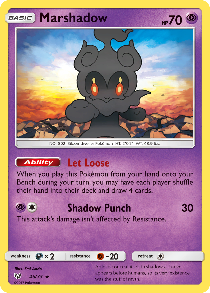Marshadow (45/73) [Sun & Moon: Shining Legends] | Card Merchant Takapuna