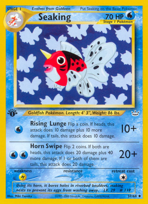 Seaking (37/64) [Neo Revelation 1st Edition] | Card Merchant Takapuna
