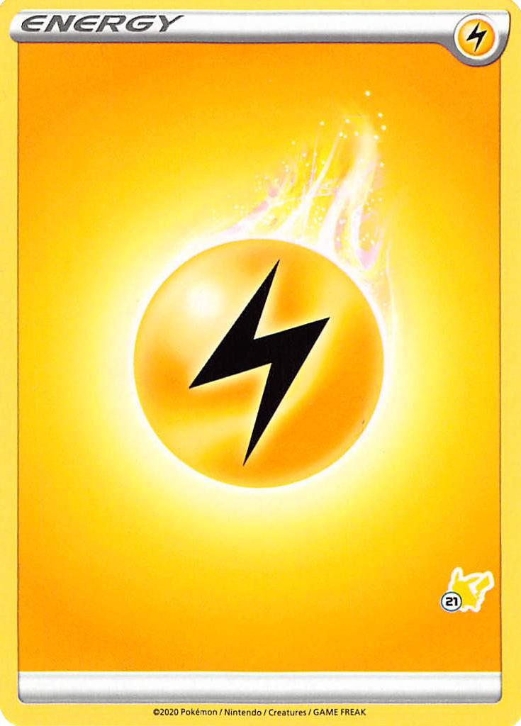 Lightning Energy (Pikachu Stamp #21) [Battle Academy 2022] | Card Merchant Takapuna
