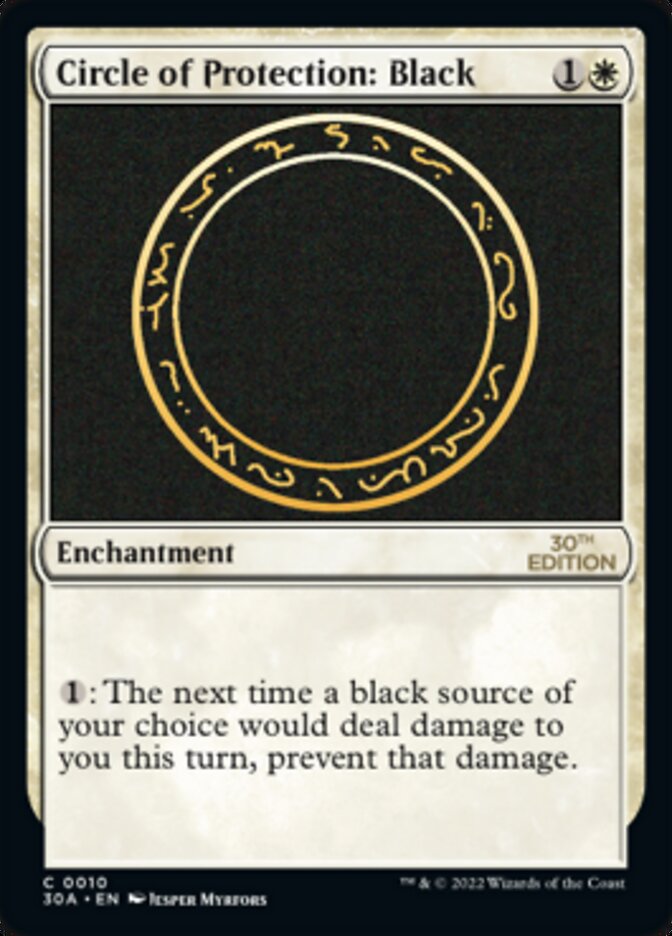 Circle of Protection: Black [30th Anniversary Edition] | Card Merchant Takapuna
