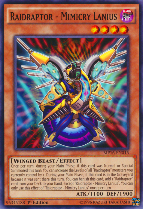 Raidraptor - Mimicry Lanius [MP16-EN015] Common | Card Merchant Takapuna