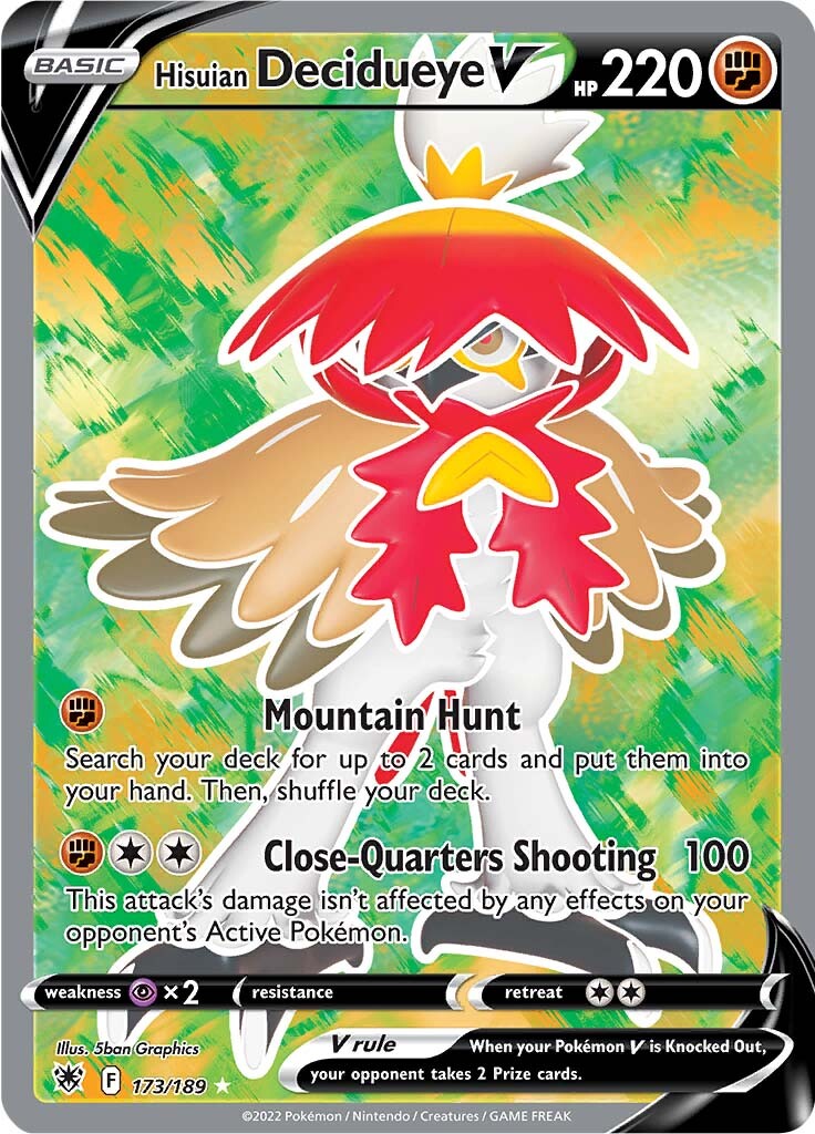 Hisuian Decidueye V (173/189) [Sword & Shield: Astral Radiance] | Card Merchant Takapuna