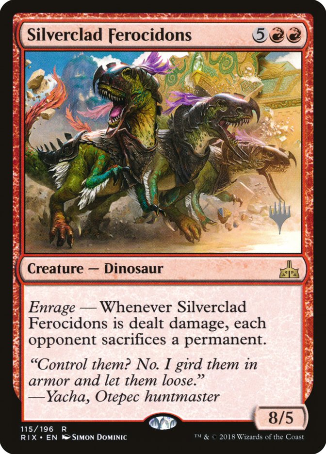 Silverclad Ferocidons (Promo Pack) [Rivals of Ixalan Promos] | Card Merchant Takapuna