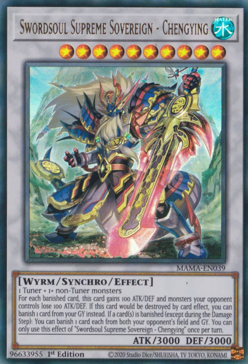 Swordsoul Supreme Sovereign - Chengying [MAMA-EN039] Ultra Rare | Card Merchant Takapuna