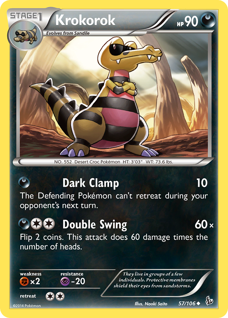 Krokorok (57/106) [XY: Flashfire] | Card Merchant Takapuna
