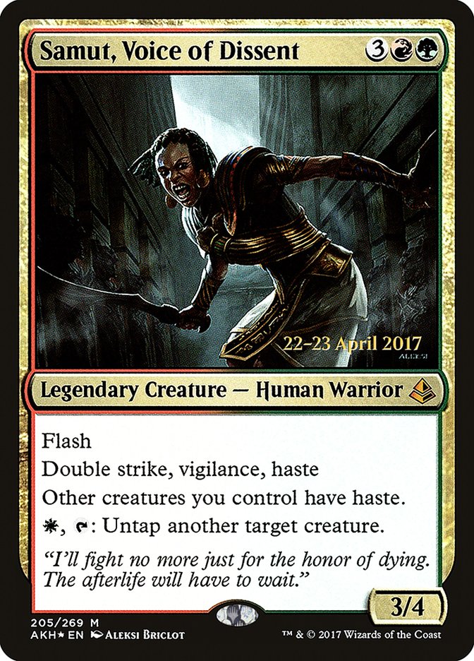 Samut, Voice of Dissent [Amonkhet Prerelease Promos] | Card Merchant Takapuna