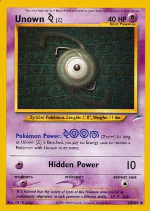 Unown [Z] (60/105) [Neo Destiny Unlimited] | Card Merchant Takapuna