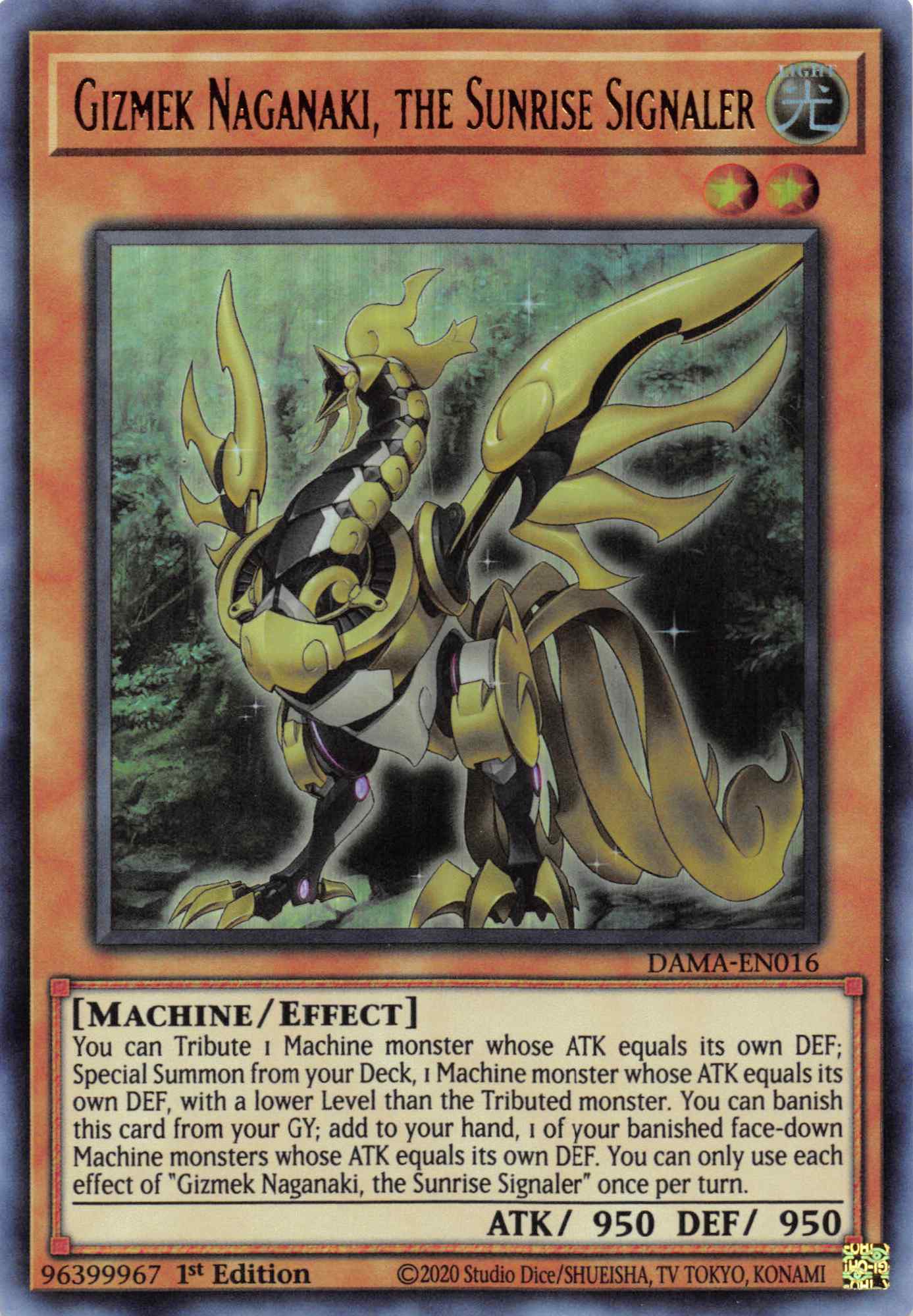 Gizmek Naganaki, the Sunrise Signaler [DAMA-EN016] Ultra Rare | Card Merchant Takapuna