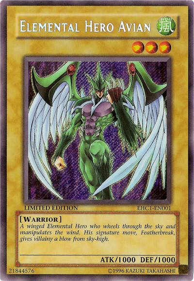 Elemental Hero Avian [EHC1-EN001] Secret Rare | Card Merchant Takapuna