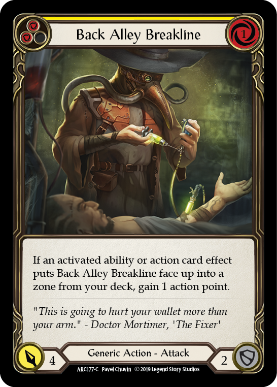 Back Alley Breakline (Yellow) [ARC177-C] (Arcane Rising)  1st Edition Normal | Card Merchant Takapuna
