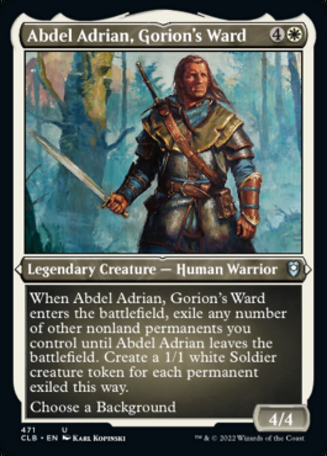 Abdel Adrian, Gorion's Ward (Foil Etched) [Commander Legends: Battle for Baldur's Gate] | Card Merchant Takapuna